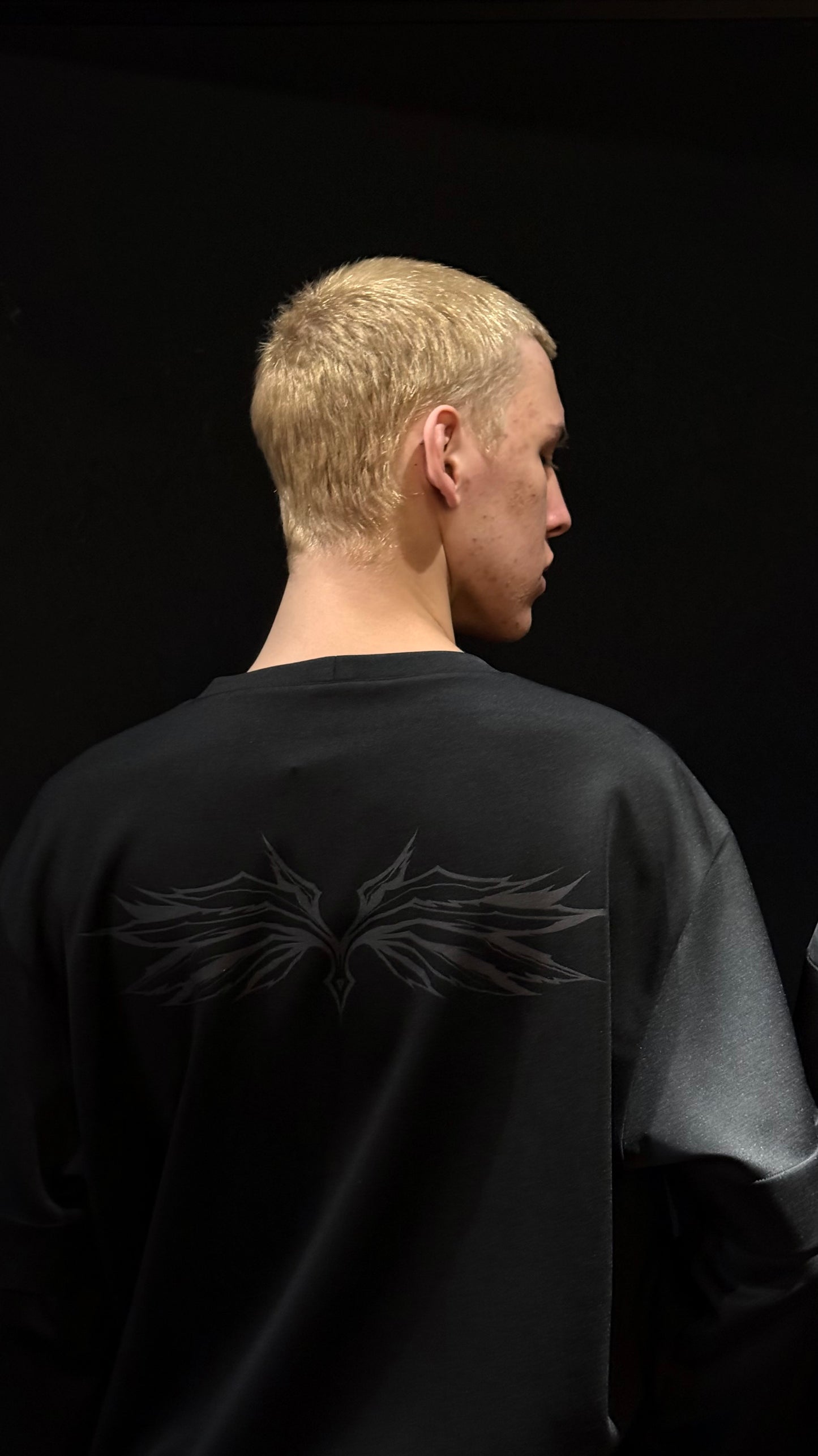 Black WINGS Crewneck